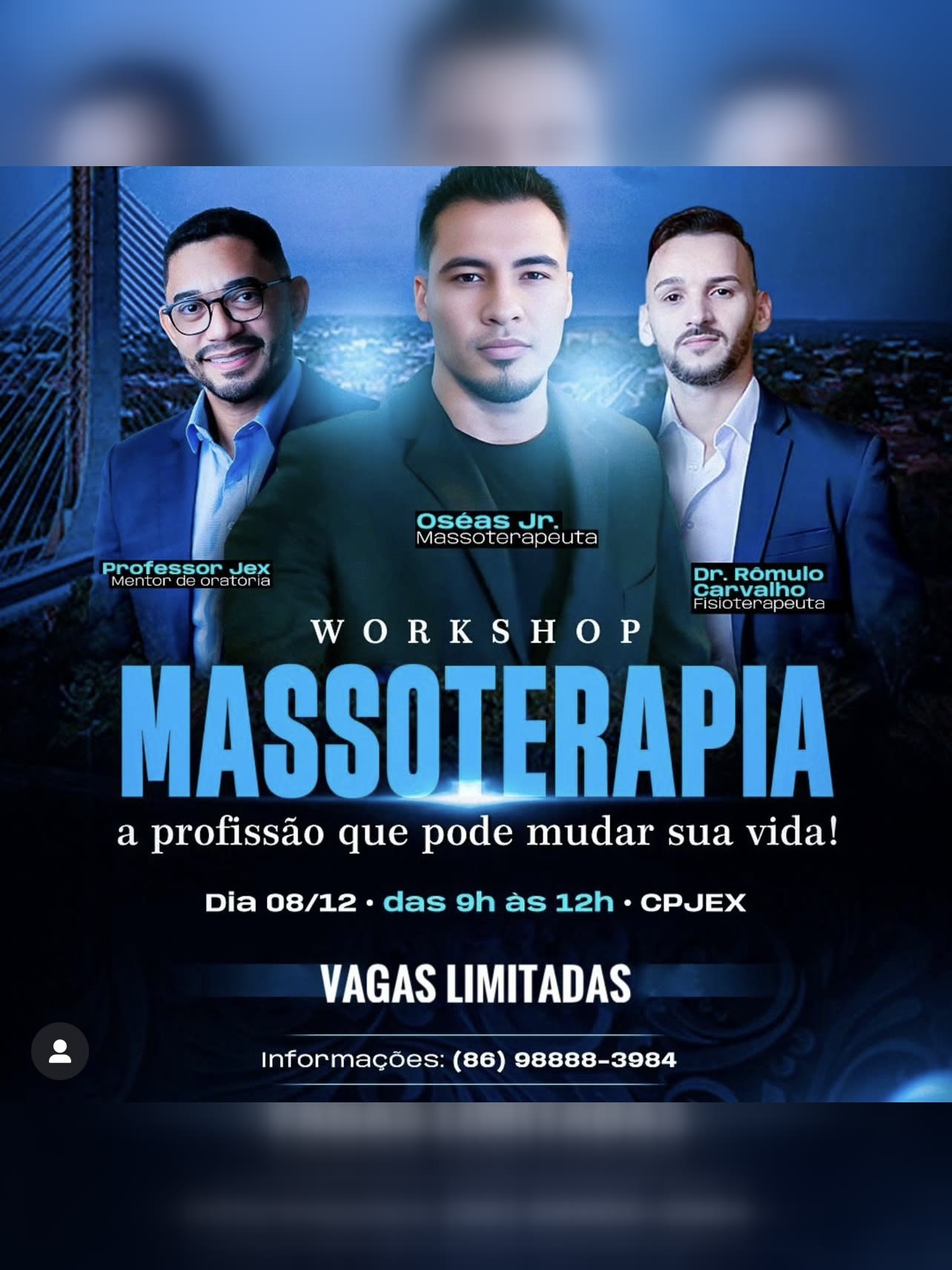 Workshop de Massoterapia ministrado por Oséas Junior